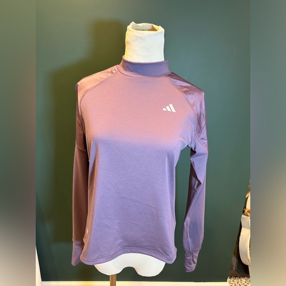 NWT! Adidas Women ULTIMATE SWEATSHIRT Running Carrera IM1881 Shadow Violet XS - Picture 7 of 15